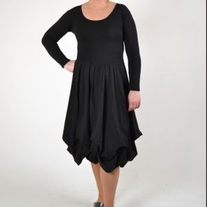 Luna luz black dress lagenlook large new